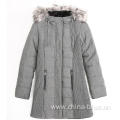 Ladies padding jacket with fake further